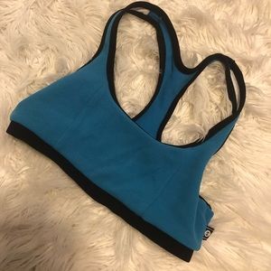 Vintage champion blue black sports bra small